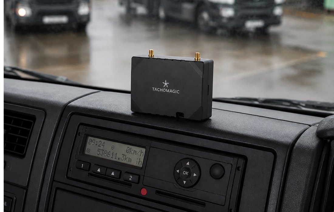TachoMagic remote download device for automatic driver card and vehicle unit downloads